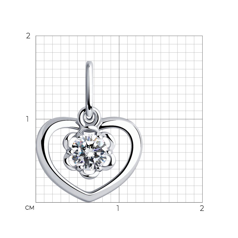 Pendant with zirconia 