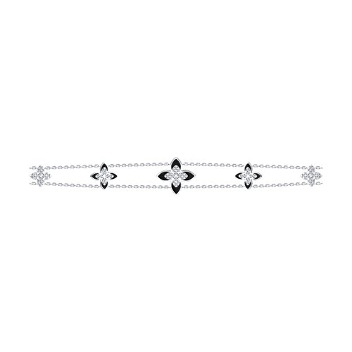 Bracelet with zirconia and enamel 