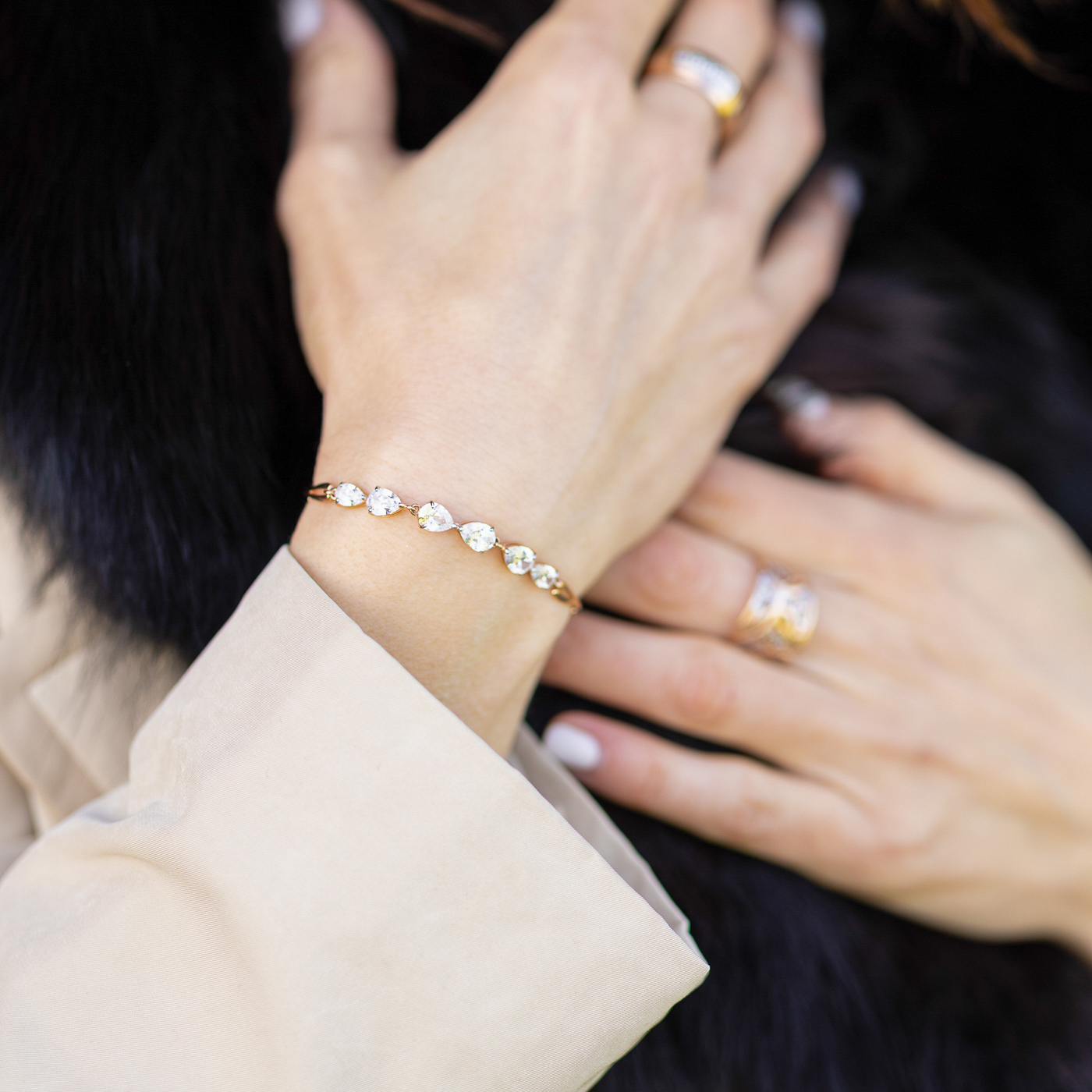 Браслет c фианитами Swarovski 
