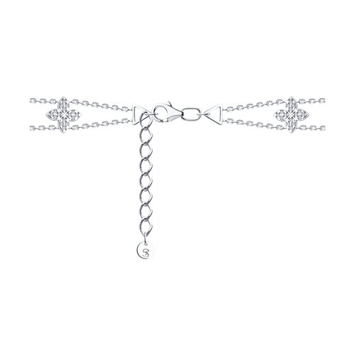 Bracelet with zirconia and enamel 